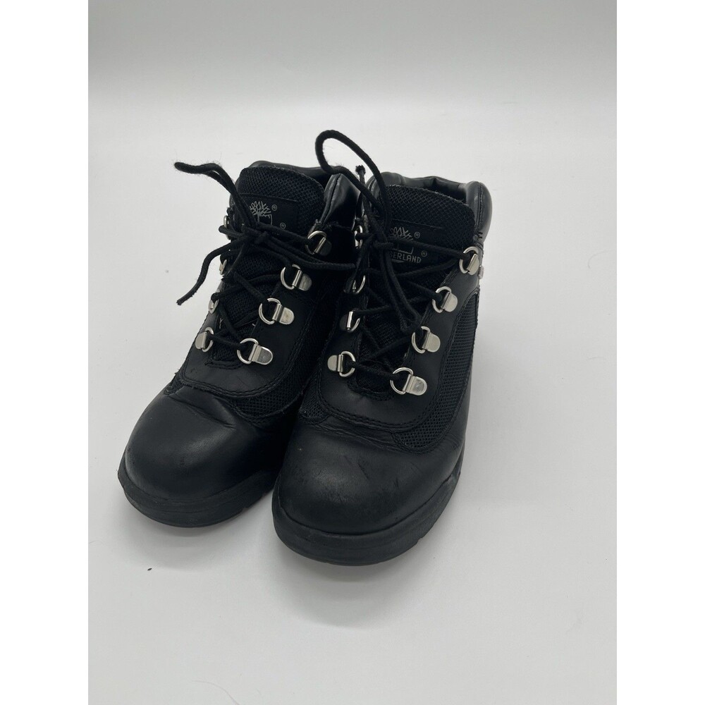 Timberland Boys Field Boots Black Size 3 Leather Mesh